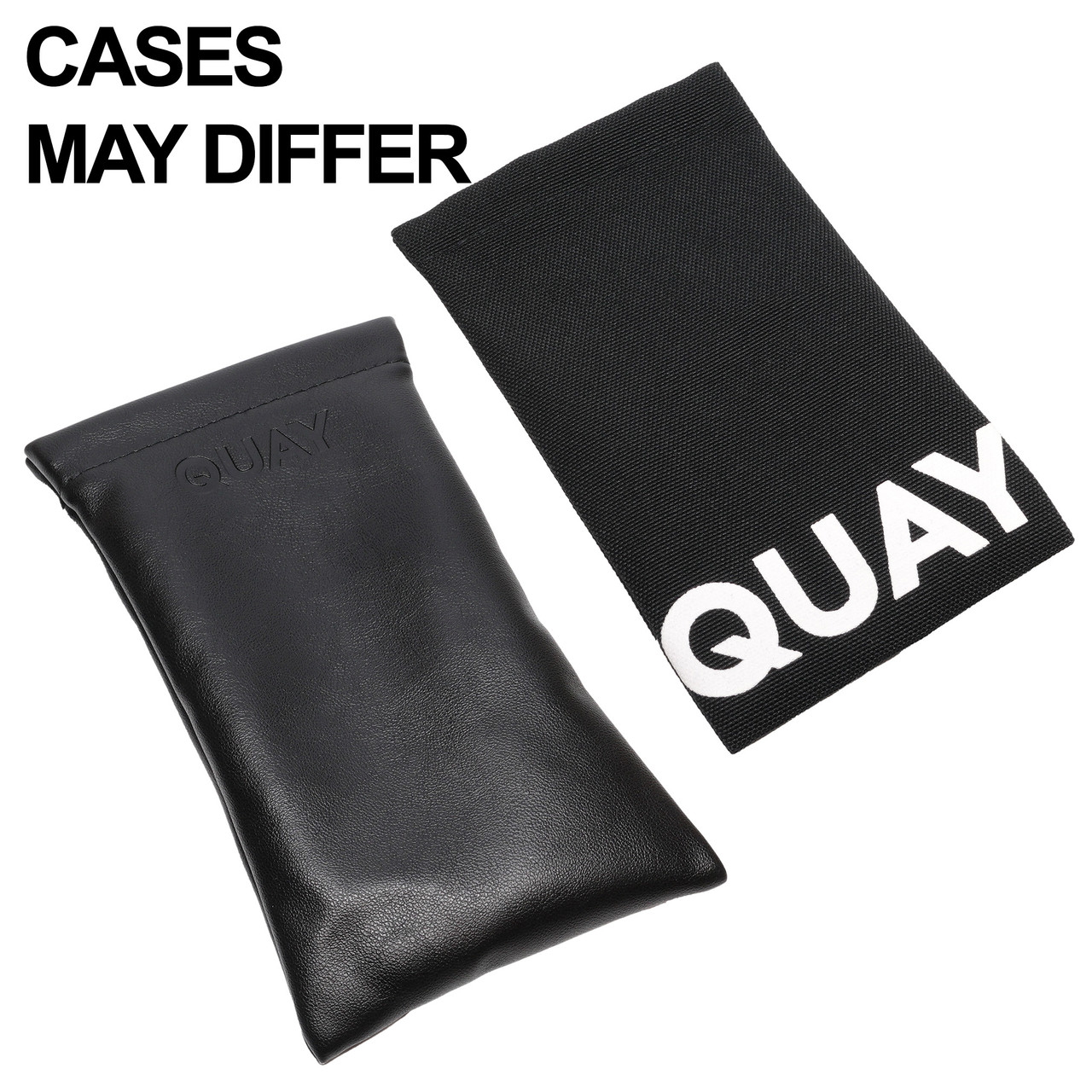 Branded Carrying & Storage Case for QUAY Icy Women's Square Polarized Sunglasses Gloss Black 52 mm CHOOSE LENS COLOR