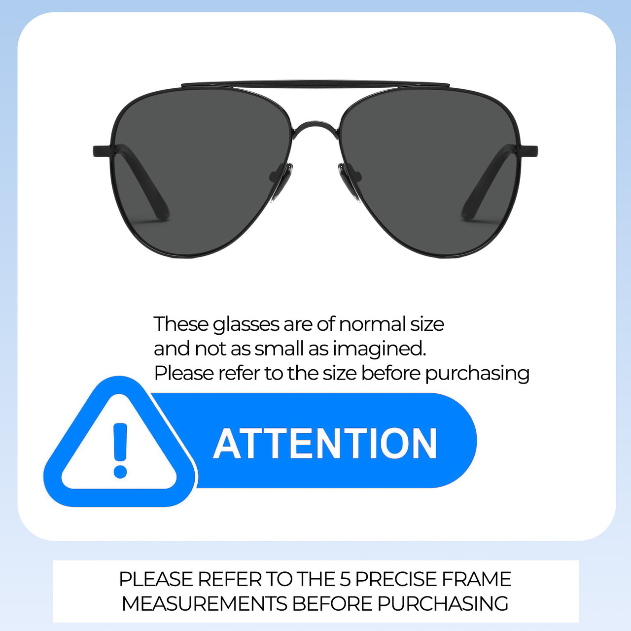 Size Awareness Illustration of QUAY Australia Free Fall Unisex Pilot Sunglasses in Gloss Black/Smoke Grey 60 mm