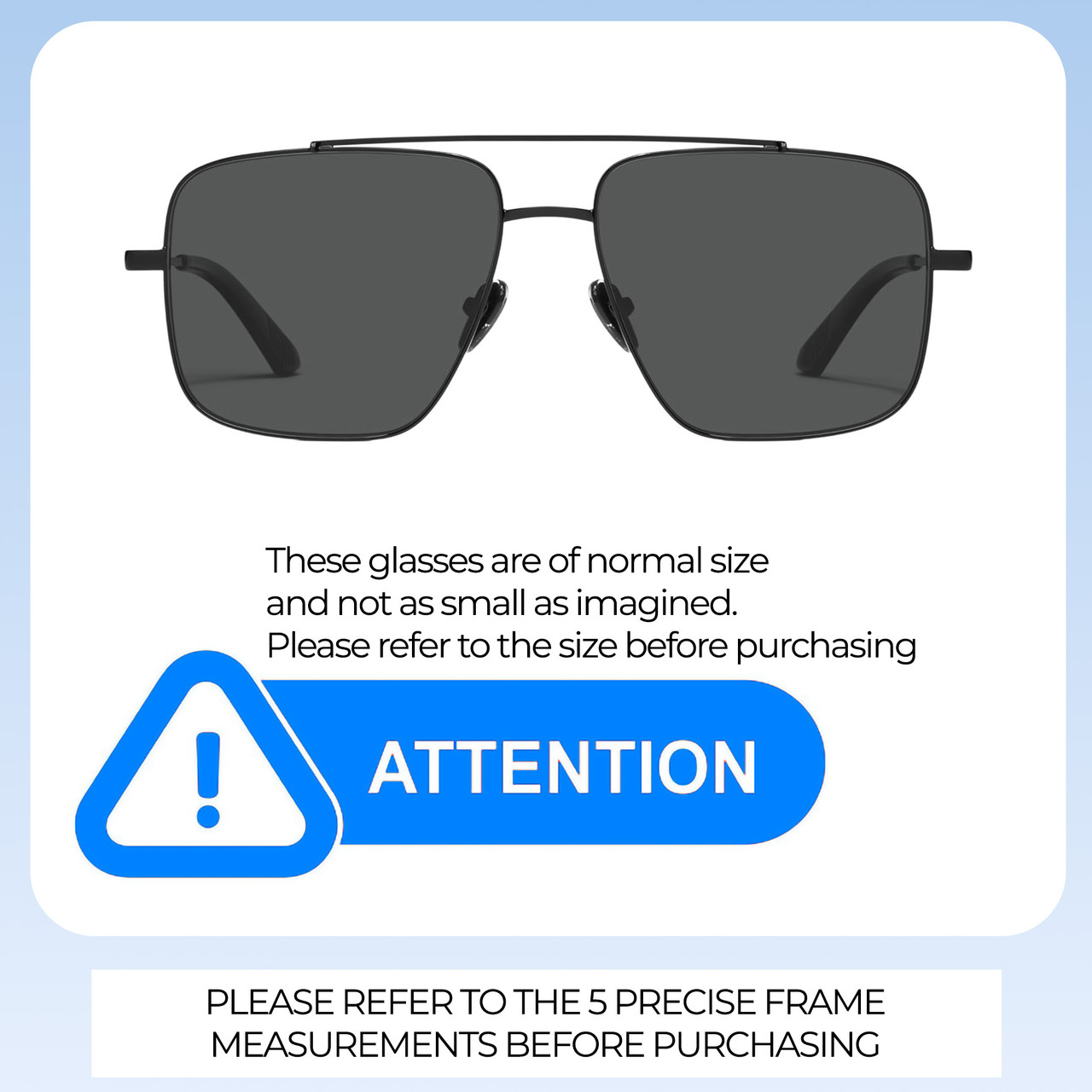 Size Awareness Illustration of QUAY Australia Level Out Unisex Square Designer Sunglasses Shiny Black/Black 60mm