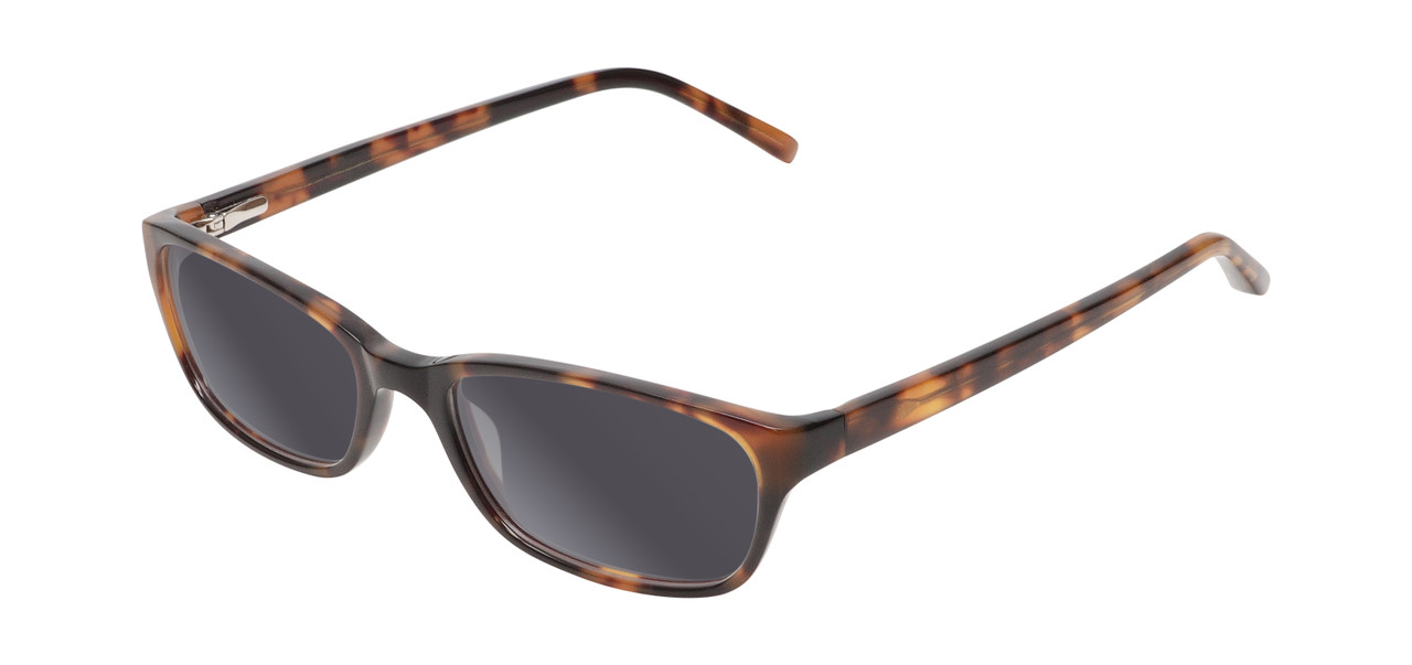 Profile View of Jones New York J730 Designer Polarized Sunglasses with Custom Cut Smoke Grey Lenses in Black Crystal Layer Ladies Cat Eye Full Rim Acetate 53 mm