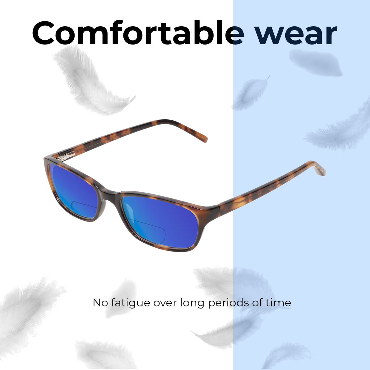 Lightweight Construction Illustration of Jones New York J730 Designer Polarized Reading Sunglasses with Custom Cut Powered Blue Mirror Lenses in Black Crystal Layer Ladies Cat Eye Full Rim Acetate 53 mm