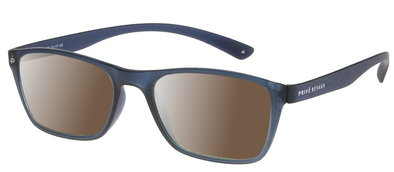 Prive Revaux Socrates Panthos NON-polarized Sunglasses in Royal Blue 51mm 10 OPTIONS with Custom Cut Brown Gradient Lenses