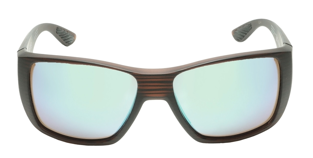 Front View of OTIS Coastin Unisex Sunglasses Matte Woodland/Polarized Mirror Green Glass 61 mm