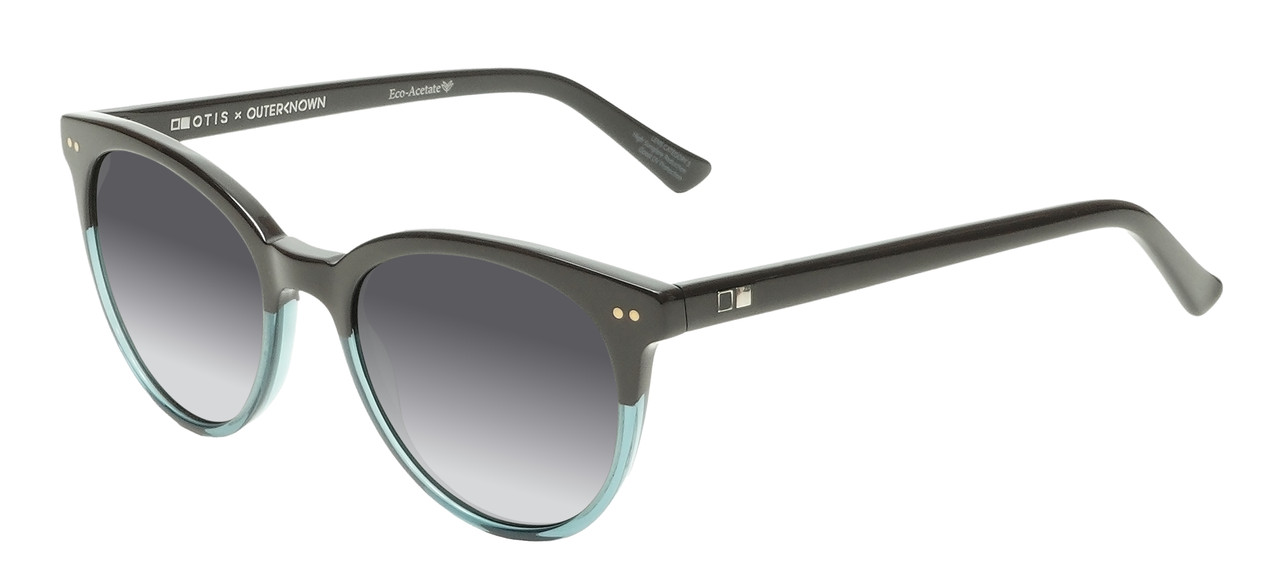 OTIS Jazmine Unisex NON-polarized Sunglasses in Eco Teal Bark Smokey 53mm 10 OPTIONS with Custom Cut Grey Gradient Lenses