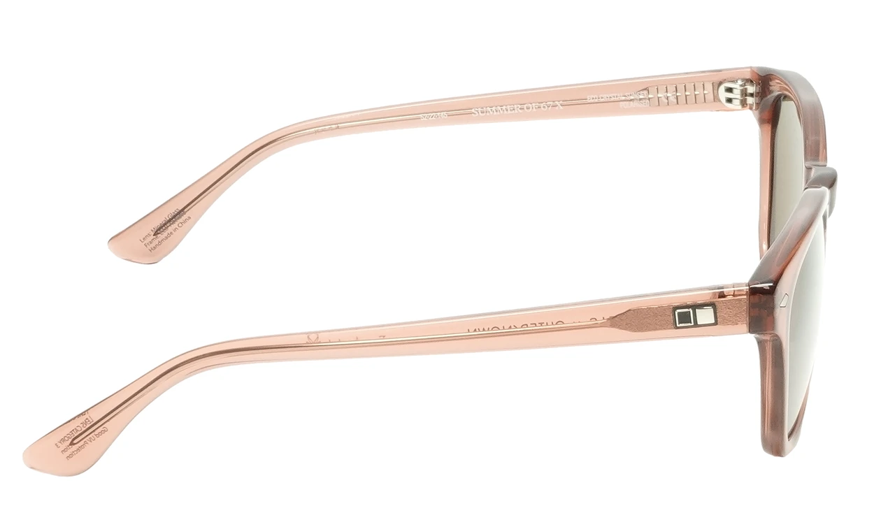 Side View of OTIS Summer of 67 X Sunglasses in Eco Crystal Sunset/Brown Polarized Glass 52 mm