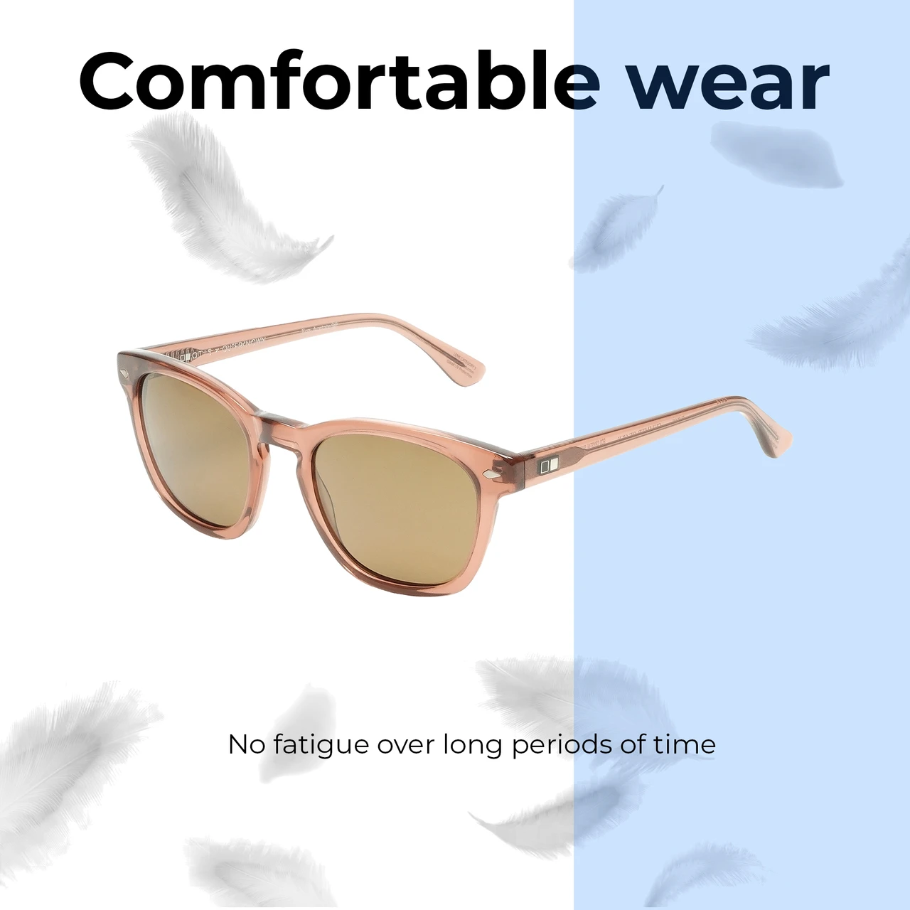 Lightweight Construction Illustration of OTIS Summer of 67 X Sunglasses in Eco Crystal Sunset/Brown Polarized Glass 52 mm