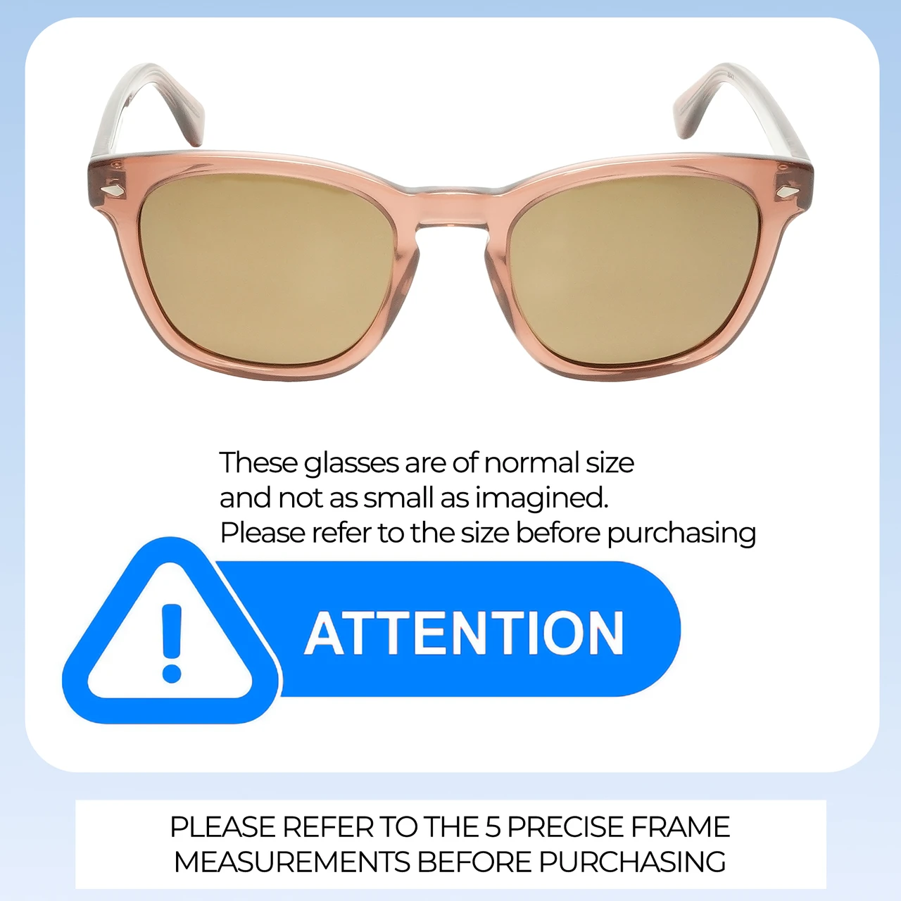 Size Awareness Illustration of OTIS Summer of 67 X Sunglasses in Eco Crystal Sunset/Brown Polarized Glass 52 mm