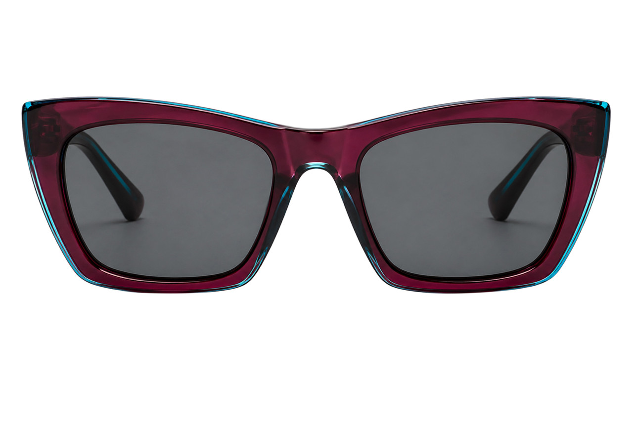 Front View of OTIS Vixen Women CatEye Sunglasses Fire Tortoise Havana/Brown Polarized Glass 53mm