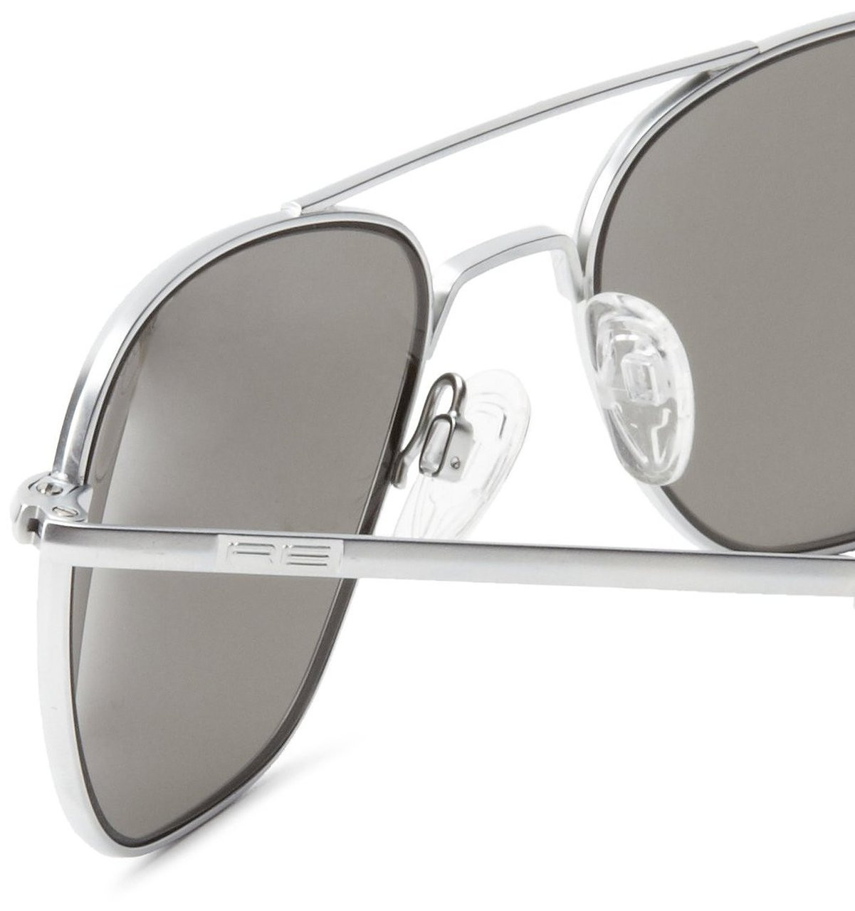 Randolph AF24634 52mm Aviator Polarized Sunglasses in Matte Chrome & Grey