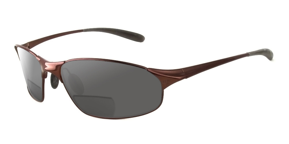 Bollé High Tail Polarized Bi-Focal Reading Sunglasses in Espresso (70162)