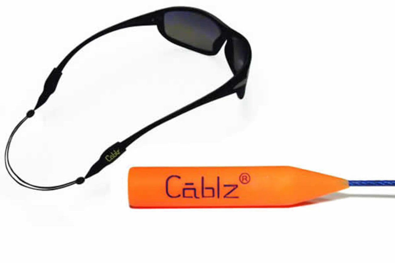 Cablz Zipz Adjustable Eyewear Retainer in Blue & Orange