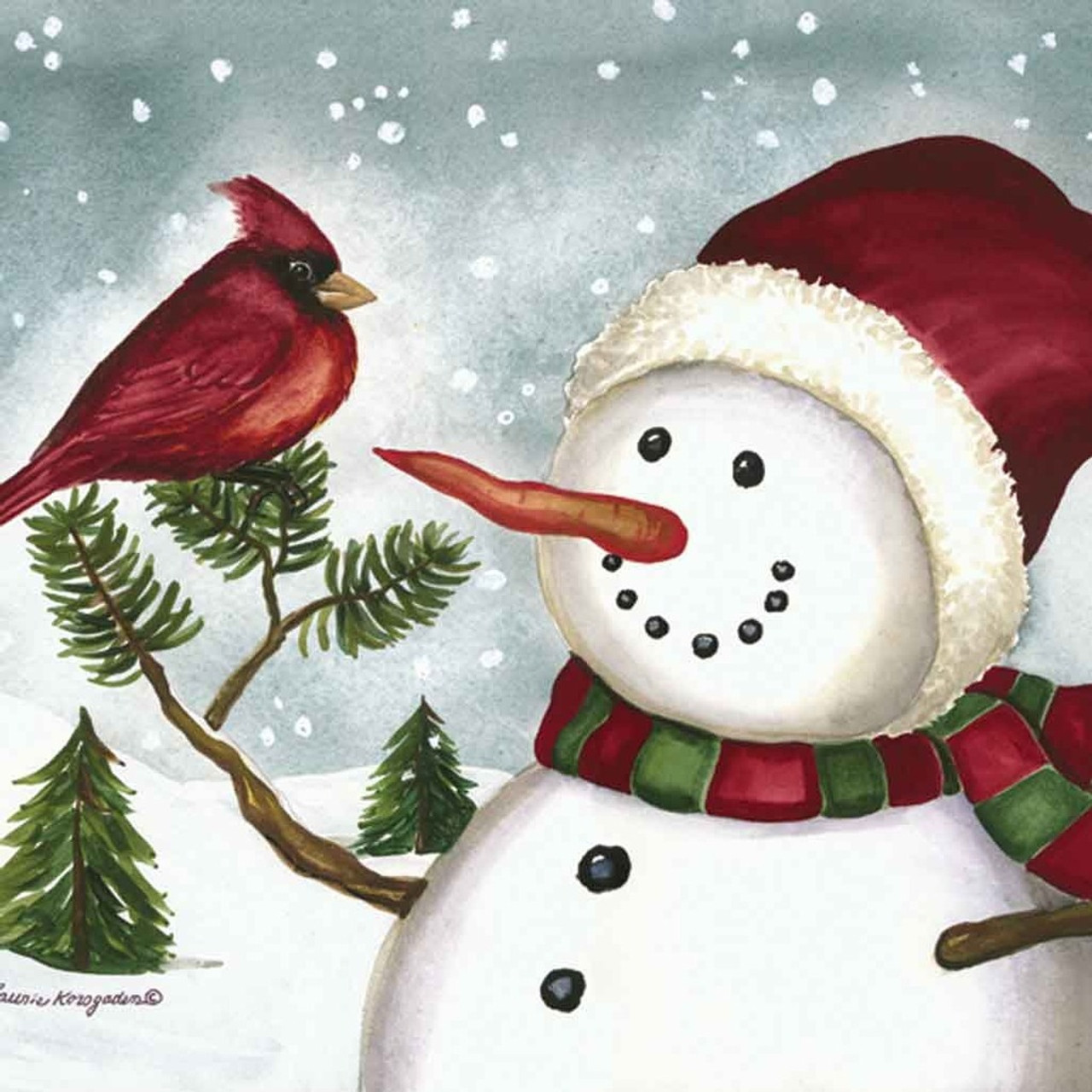 Holiday Christmas Theme Cleaning Cloth Snowman-Robin