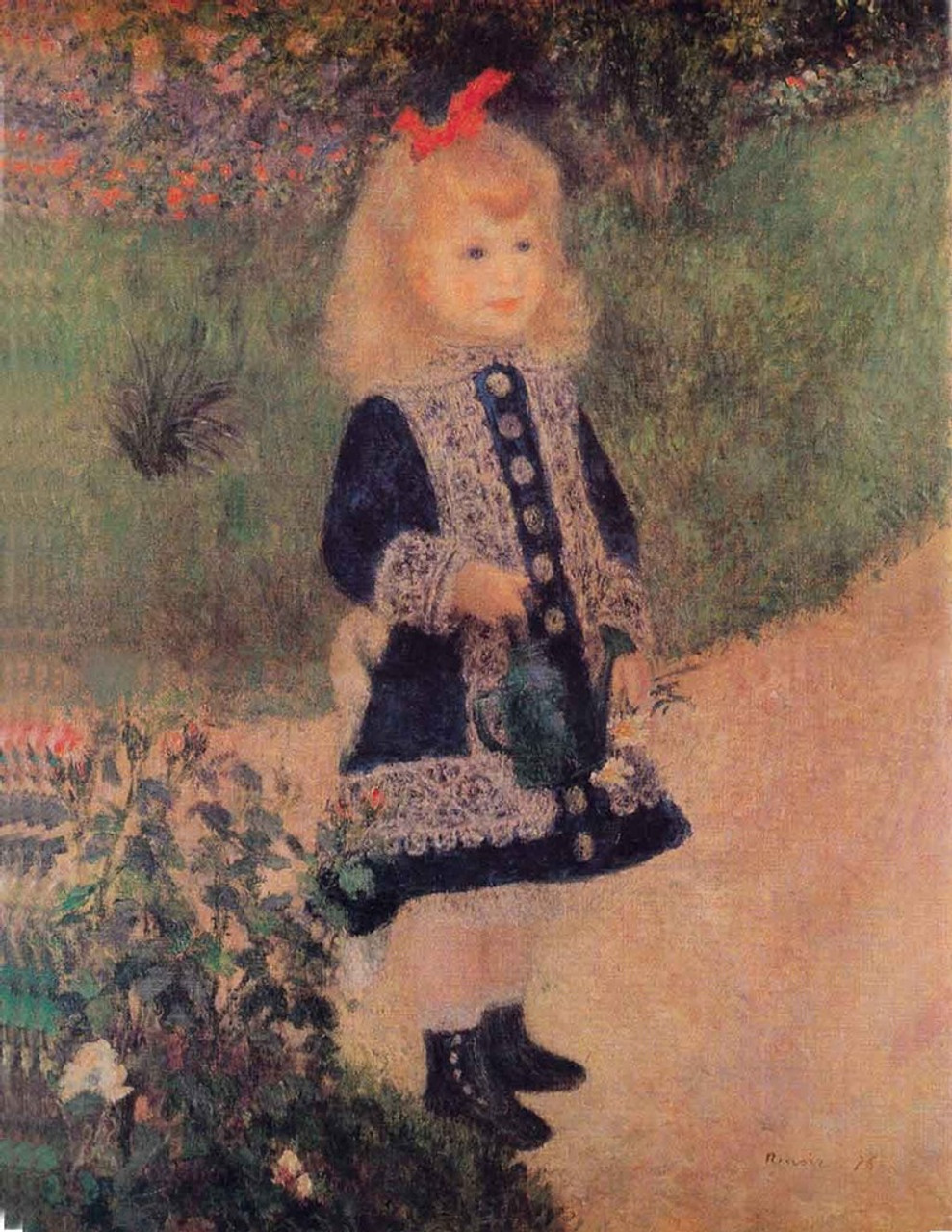 Famous Artwork Theme Cleaning Cloth 'A Girl with a Watering Can' by Renoir