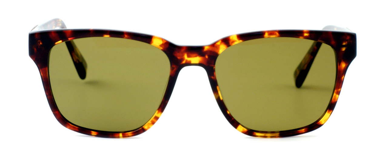 Parkman Handcrafted Polarized Sunglasses Brickma in Tortoise with Coffee & Amber Lens ; Made in the USA