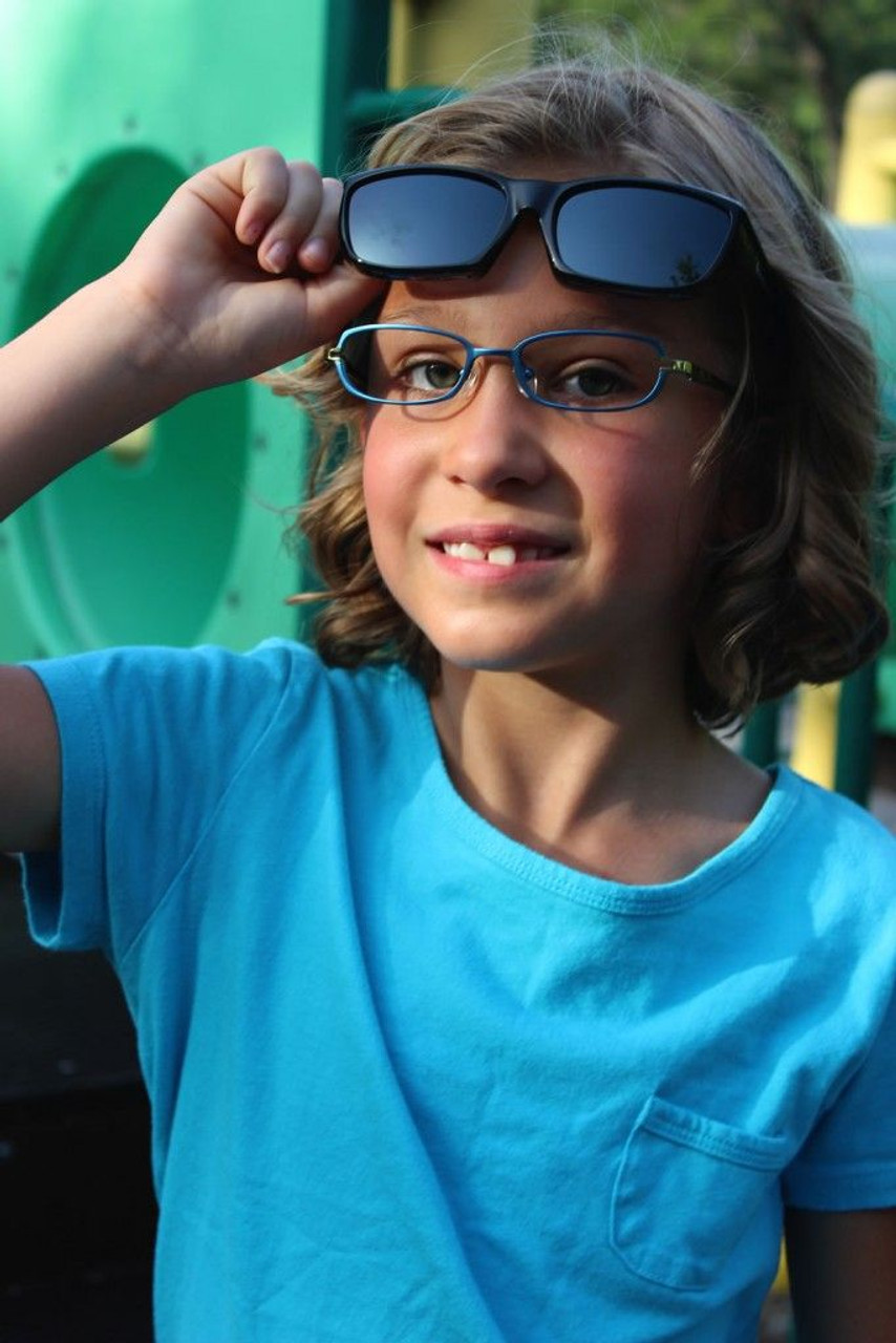 Jonathan Paul Fitovers Eyewear Kids Extra-Small Choopa in Blue-Blast & Gray CH001