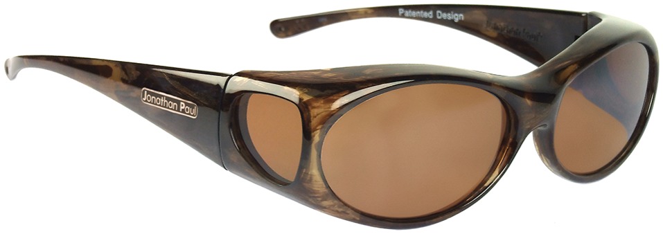 Jonathan Paul Fitovers Eyewear Small Aurora in Brown-Marble & Amber AR008A