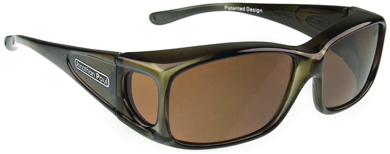 Jonathan Paul Fitovers Eyewear Small Razor in Olive-Charcoal & Amber RZ003A