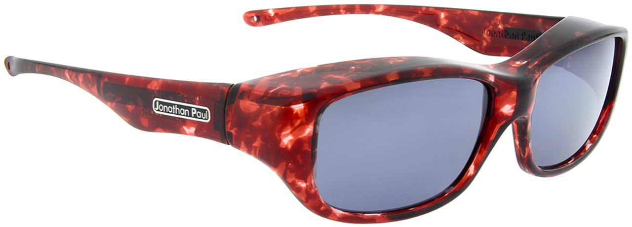 Jonathan Paul Fitovers Eyewear Medium Queeda in Claret-Tortoise & Gray QS004