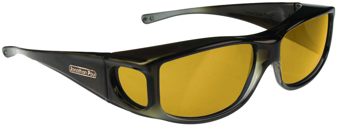 Jonathan Paul Fitovers Eyewear Large Jett in Olive-Charcoal & Yellow JT005Y