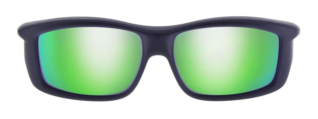 Jonathan Paul Fitovers Eyewear X-Large Yamba in Satin-Black & Green Mirror YM001GM