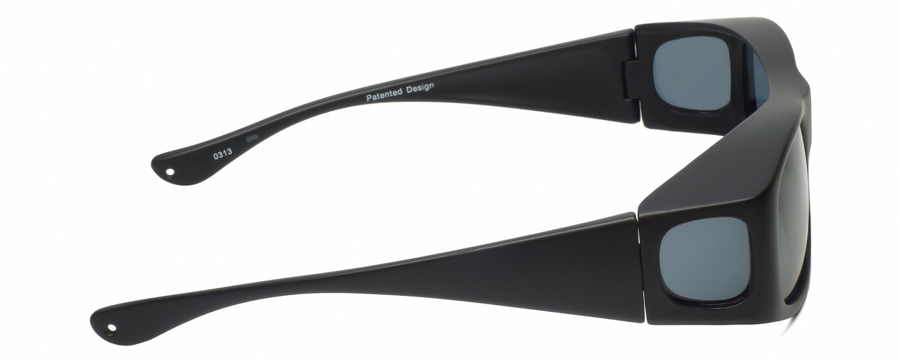 Jonathan Paul Fitovers Eyewear Large Classic Series in Satin-Black & Gray Fl013