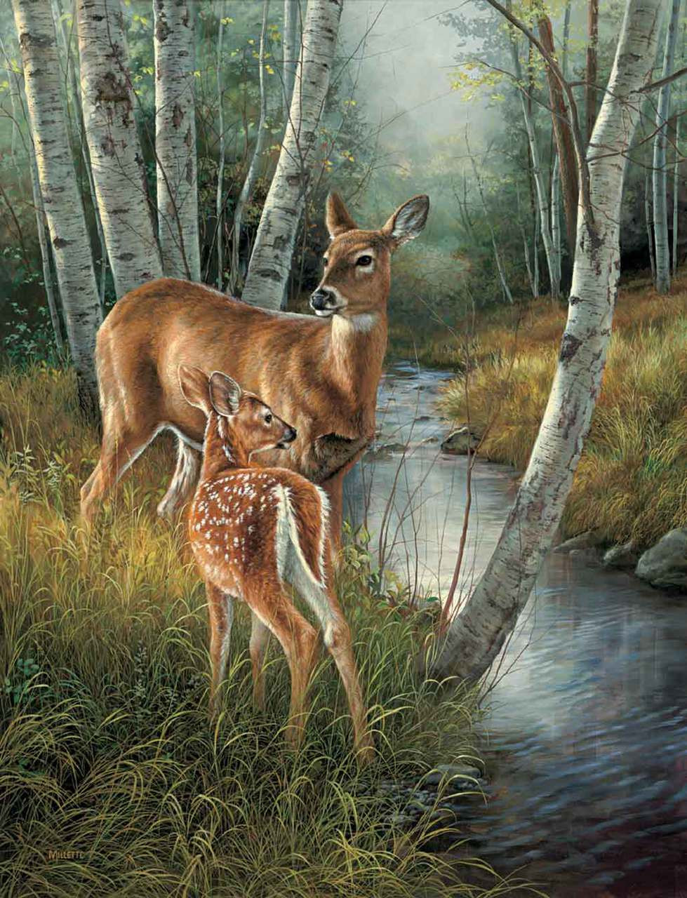 Deer Hunting Theme 240-34a-4 Artwork Micro Fiber Cleaning Cloth