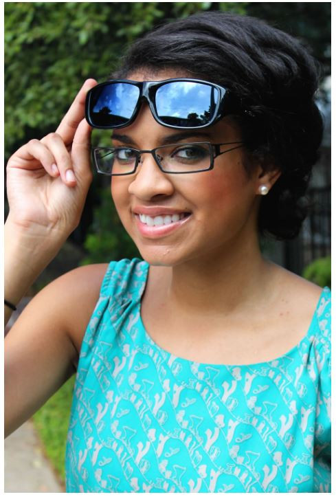 Jonathan Paul Fitovers Eyewear Large Quamby in Eternal Black & Blue Mirror QL001BM