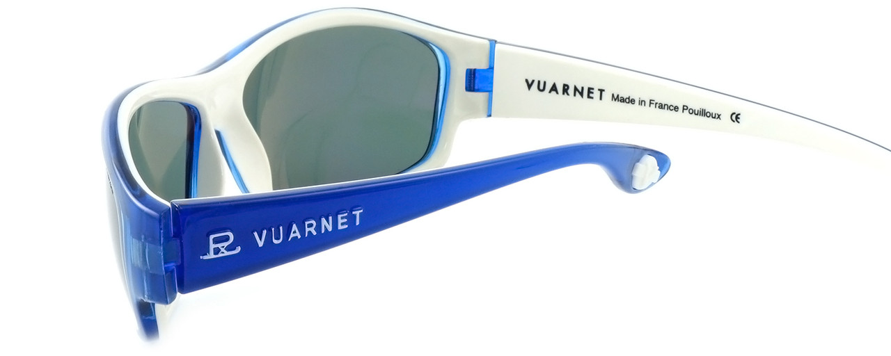 Vuarnet Designer Polarized Sunglasses VL1030-0004 Blue Frame with Grey Tint Lens