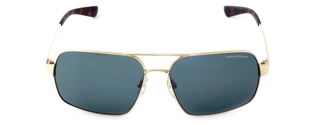 Vuarnet Designer Polarized Sunglasses VL1052-0003 Gold Frame with Grey Tint Lens
