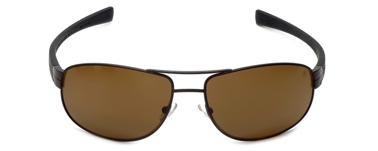 TAG Heuer Designer Polarized Sunglasses TH0252-203 in Dark Brown & Brown