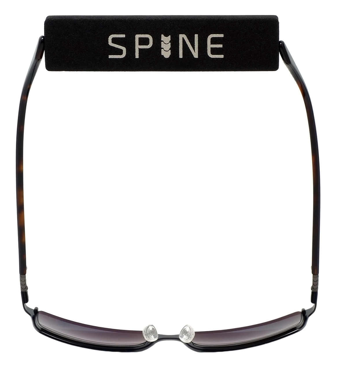 Spine Optics Designer Sunglasses SP8001-001 in Black with Polarized Silver Flash Mirrored Grey Tint 60mm