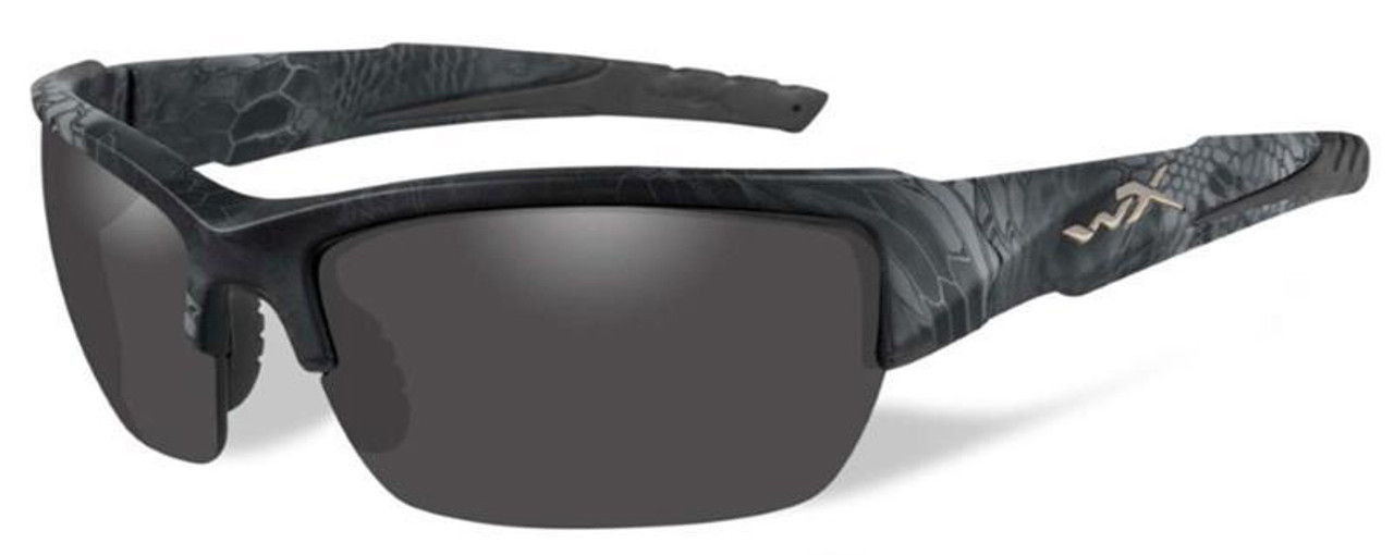 Wiley-X™ Designer Sunglasses WX Valor in KRYPTEK TYPHON™ Frame & Polarized  Smoke Grey Lens