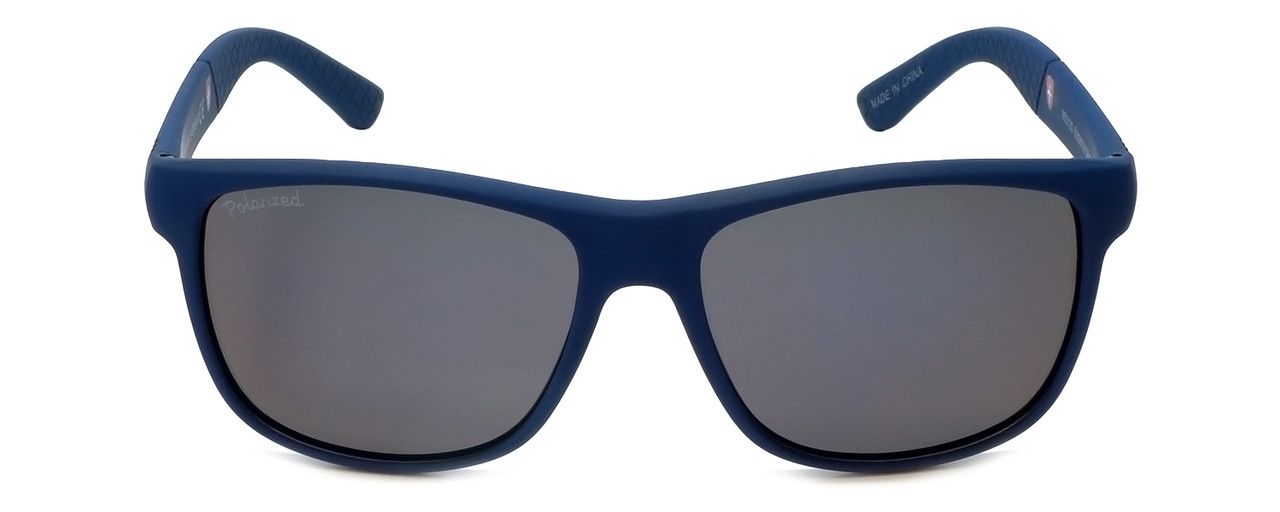 Montana Eyewear Designer Polarized Sunglasses MS312D in Matte-Blue & Grey Lens