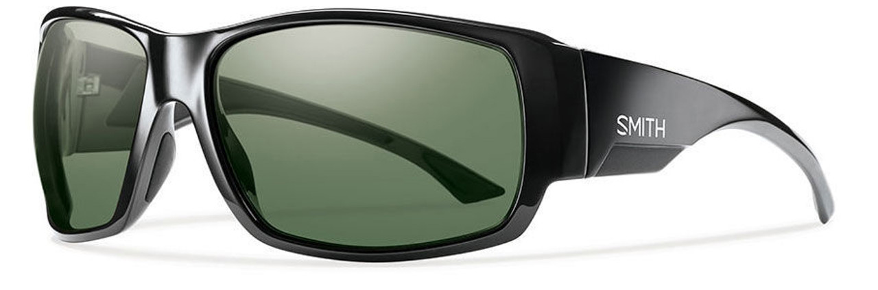 Smith Optics Dockside Designer Sunglasses in Black with ChromaPop Polarized Gray/Green Lens