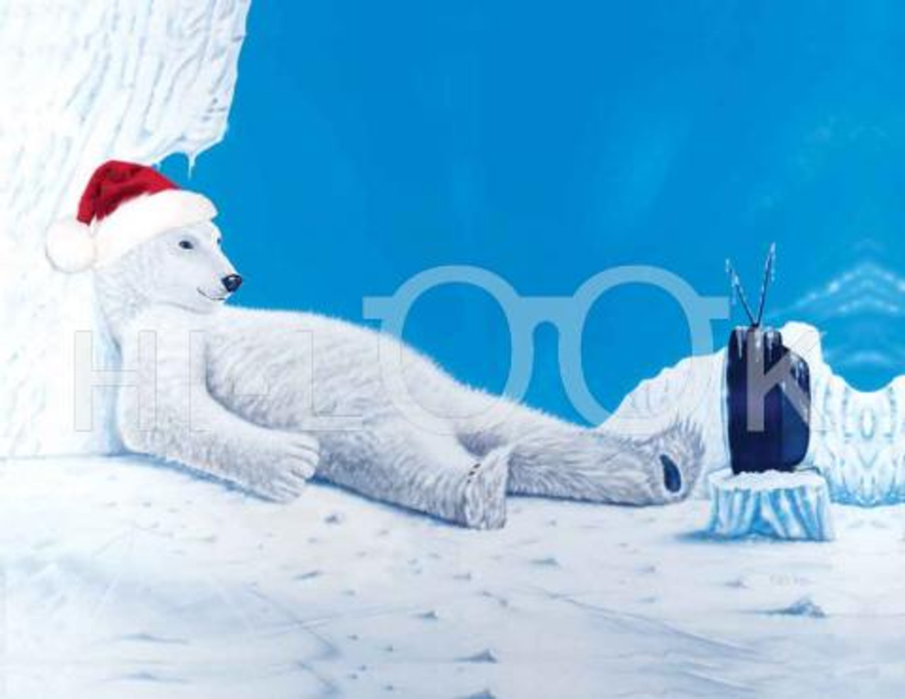 Holiday Christmas Theme Cleaning Cloth, Polar Bear