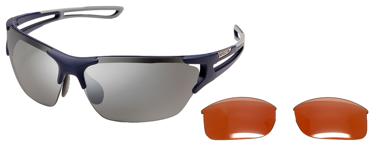 Suncloud Cutback Polarized .5-Rimless Sunglasses/Extra Rose Lenses&Case 5 Option