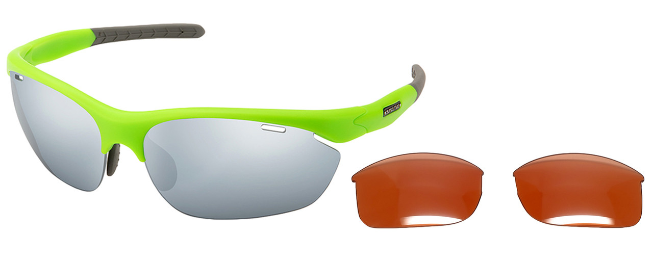 Suncloud Portal Polarize Semi-Rimless Sunglasses/Extra Rose Lenses&Case 5 Option