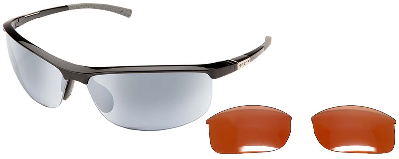 Suncloud Tension Polarized Sunglasses&EXTRA ROSE LENSES&Case .5-Rimless 5 Option