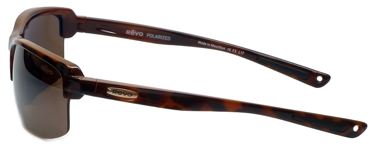 REVO Designer Polarized Sunglasses Crux in Tortoise and Amber Lens RE4067