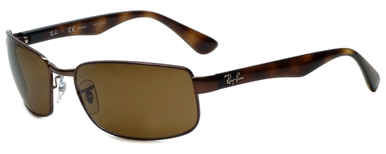 Ray-Ban Polarized Designer Sunglasses in Brown with Amber Lens RB3478-014/57