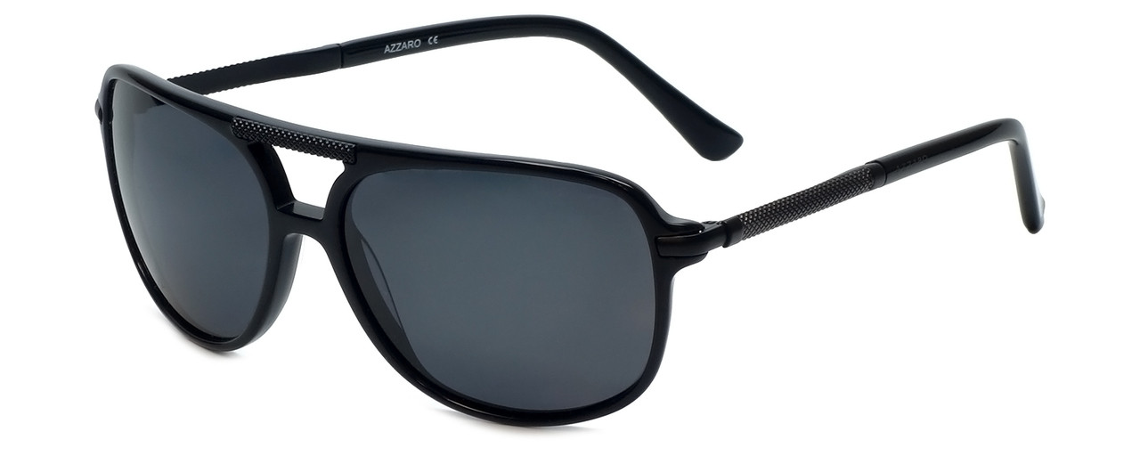 Azzaro Designer Polarized Sunglasses AZ4396-C1 in Black 58mm