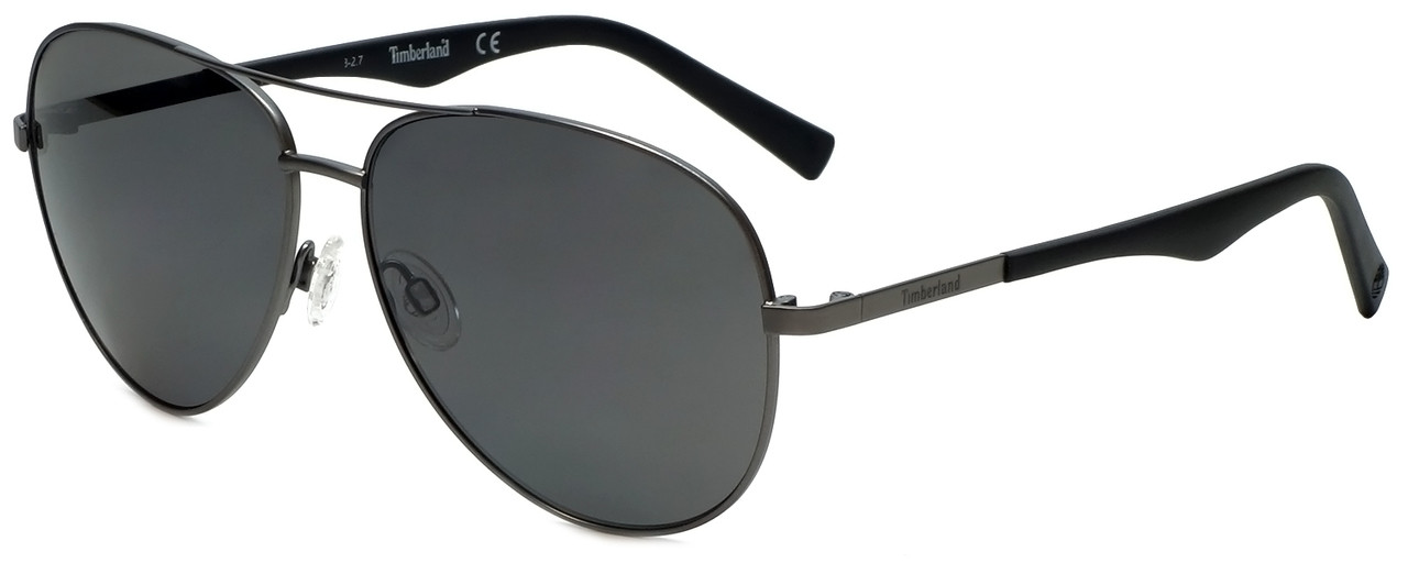 Timberland TB9109-09D Designer Polarized Sunglasses in Matte Gunmetal with Grey Lens