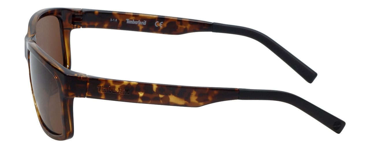 Timberland TB9104-52H Designer Polarized Sunglasses in Dark Havana with Brown Lens