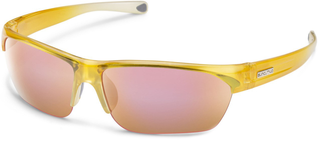 Suncloud Detour Polarized Sunglasses in Yellow Fade with Pink Mirror Lens