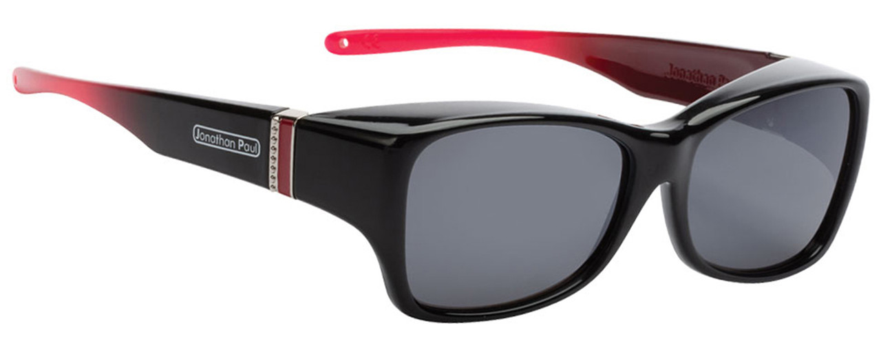 Jonathan Paul Fitovers Sunset Twilight Over Sunglasses Black Raspberry Red&Grey