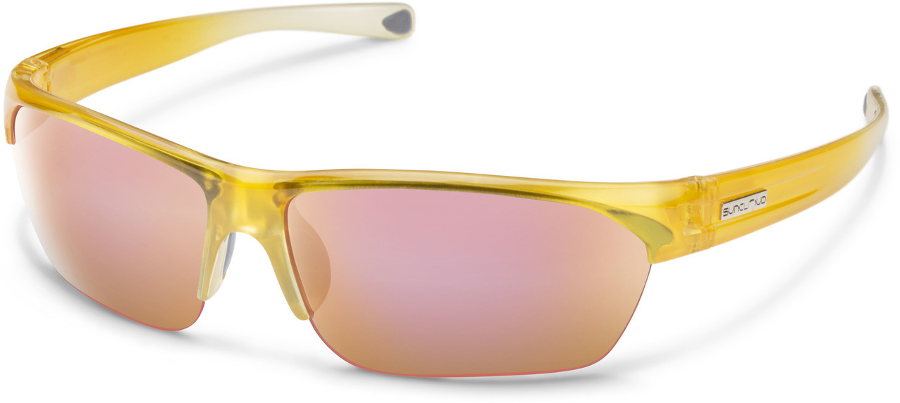 VIP Suncloud Detour Polarized Sunglasses, Yellow Fade Frame & Pink Mirror Lens