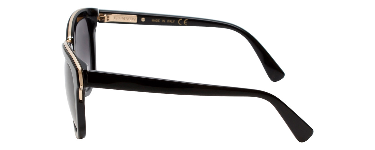 Lanvin Designer Sunglasses Black/Gold/non-polarized Grey Gradient SLN728-0BLK-52
