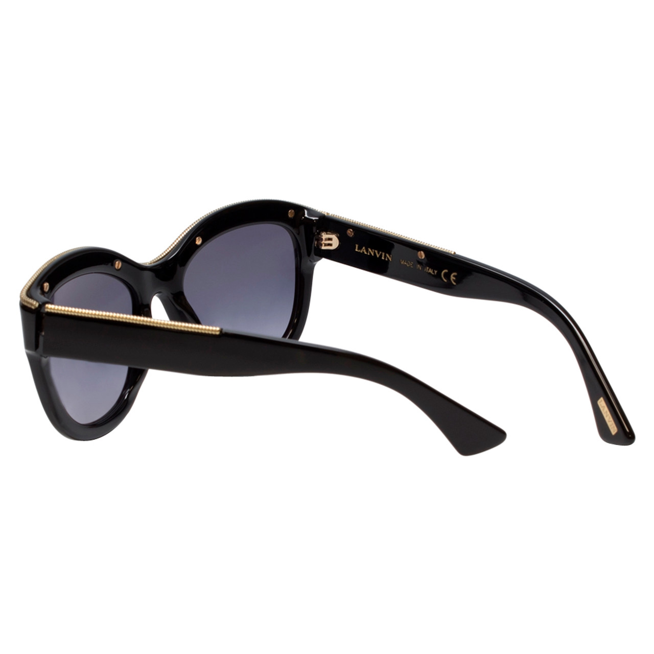 Lanvin Designer Sunglasses Black/Gold/non-polarized Grey Gradient SLN693-0700-52