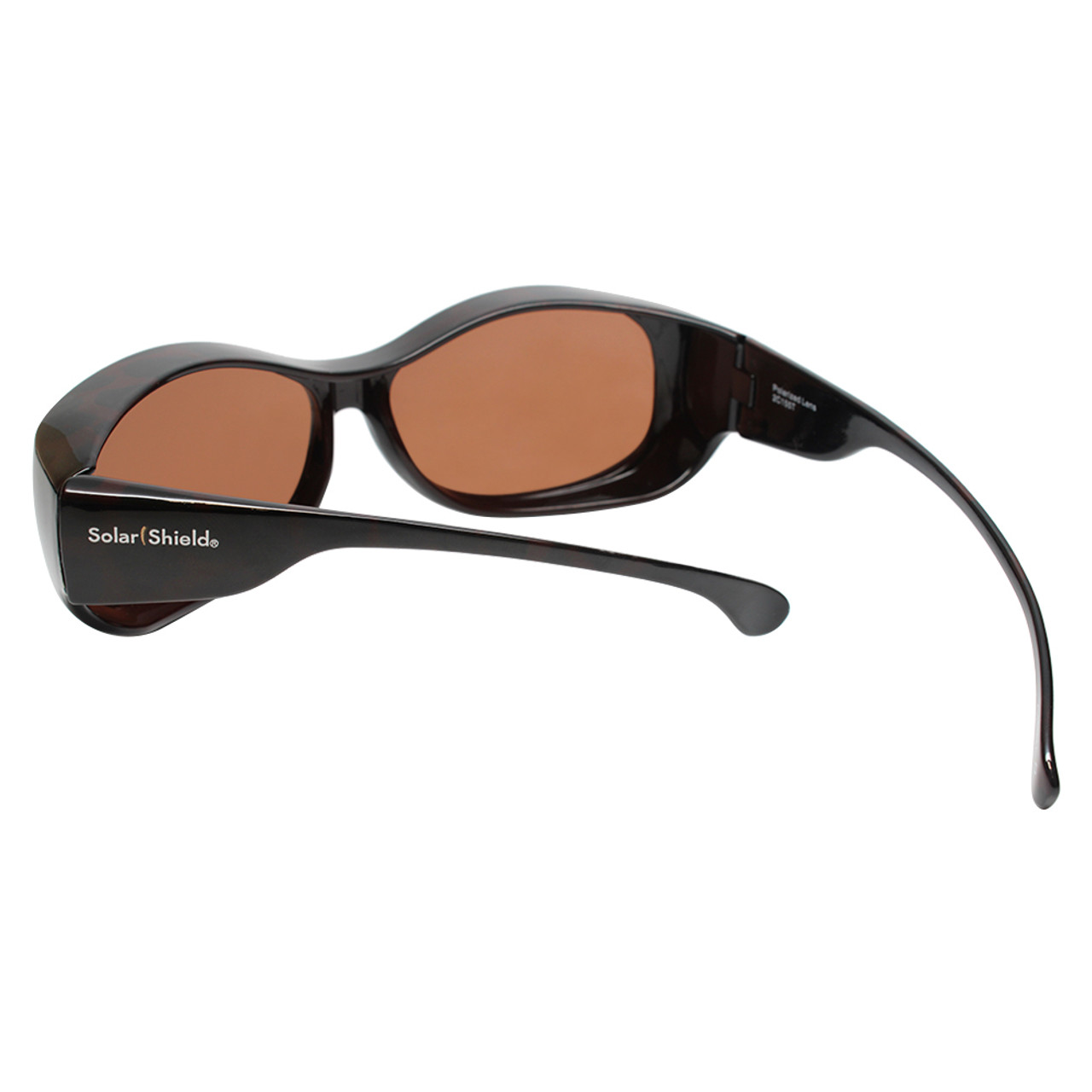 Close Up View of Dioptics 2C155T Unisex Oval Fitover Polarized Sunglasses in Tortoise Brown 60mm