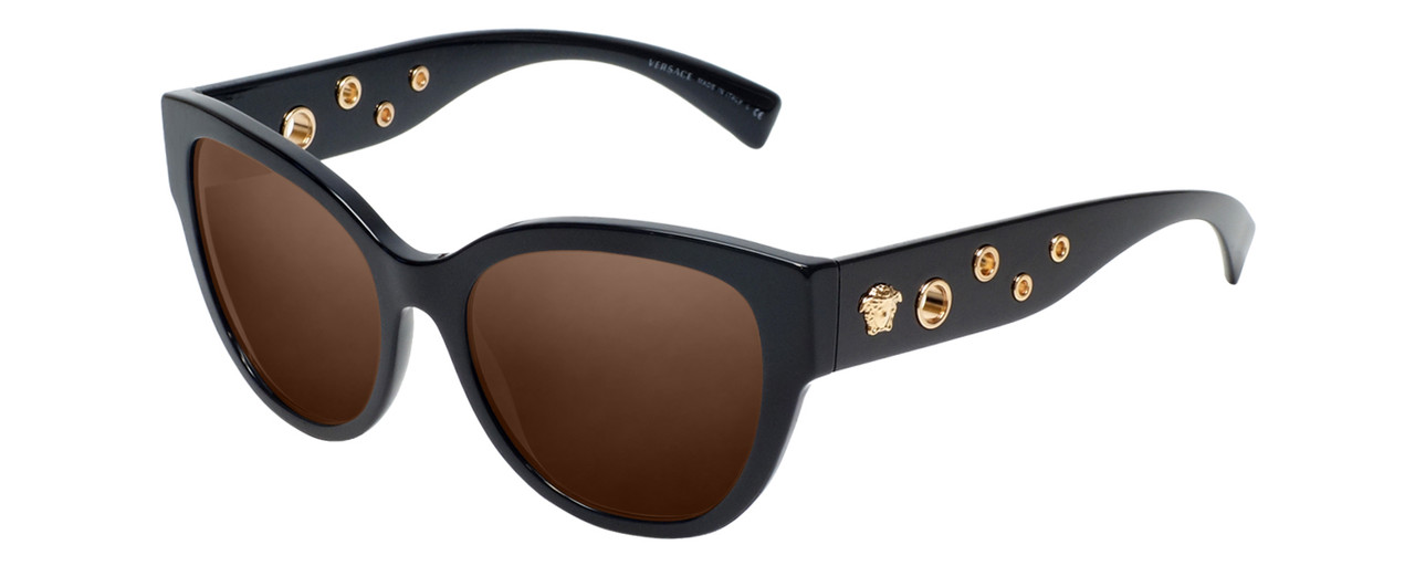 VERSACE Medusa Black Cat-Eye Grey Lens Sunglasses VE4314 GB1/11 MEDUSA BIGGIE BLACK DARK GREY 4361GB1/87 VERSACE main image 3